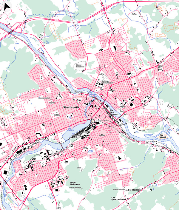 Carte de Sherbrooke